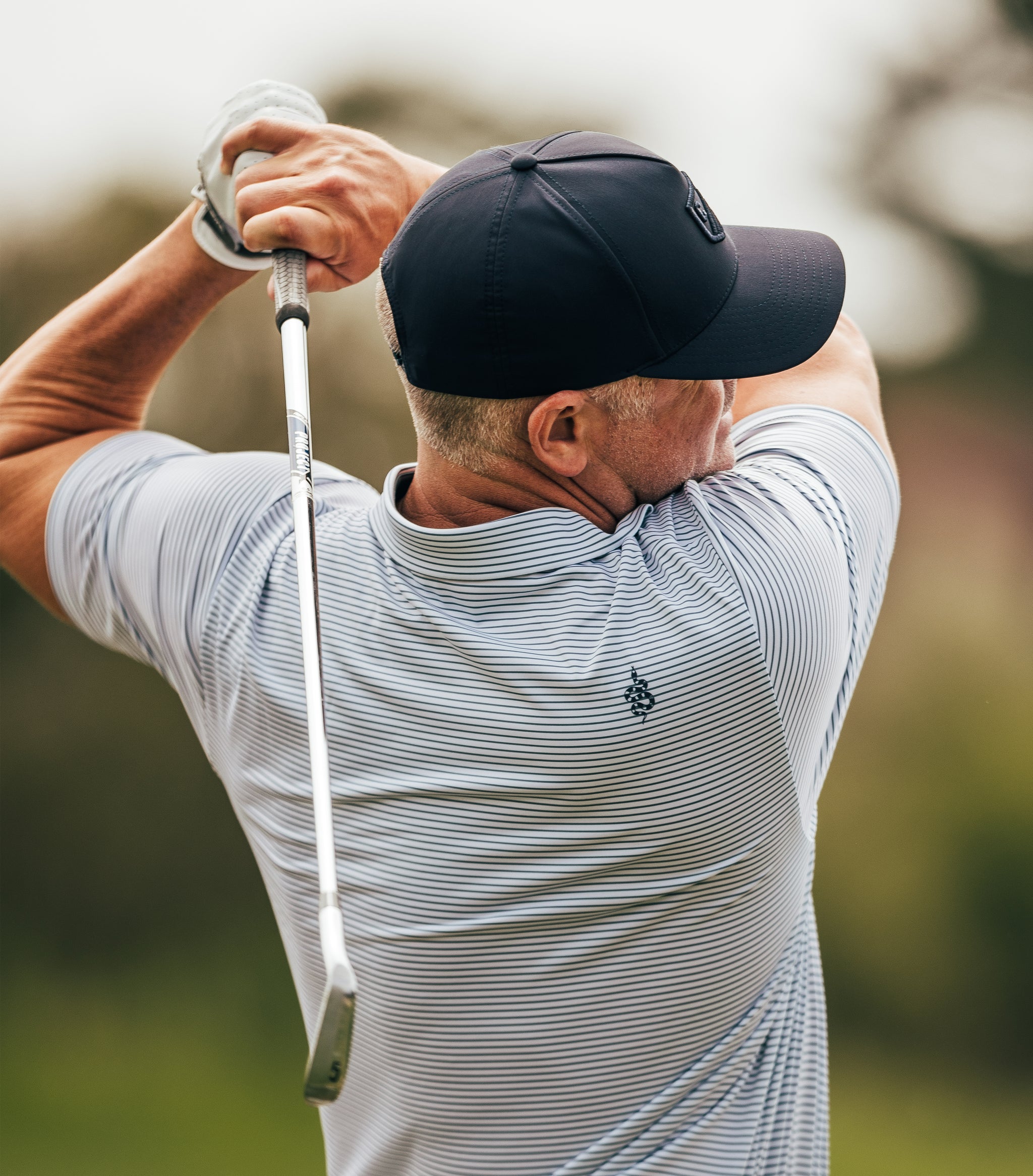 Crewe Design | Micro Stripe Players Polo - Flint